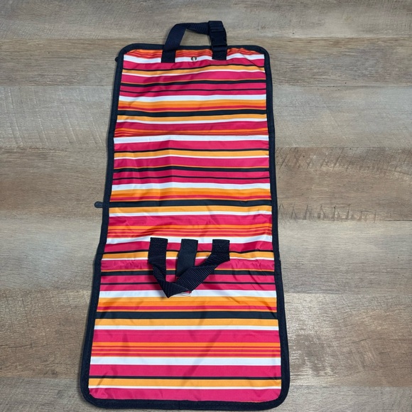 Thirty One Fold Up Family Organizer in Pinstripe Punch Travel/Toiletry Bag - Picture 2 of 8